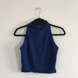REFORMATION Rework cropped cashmere high neck top